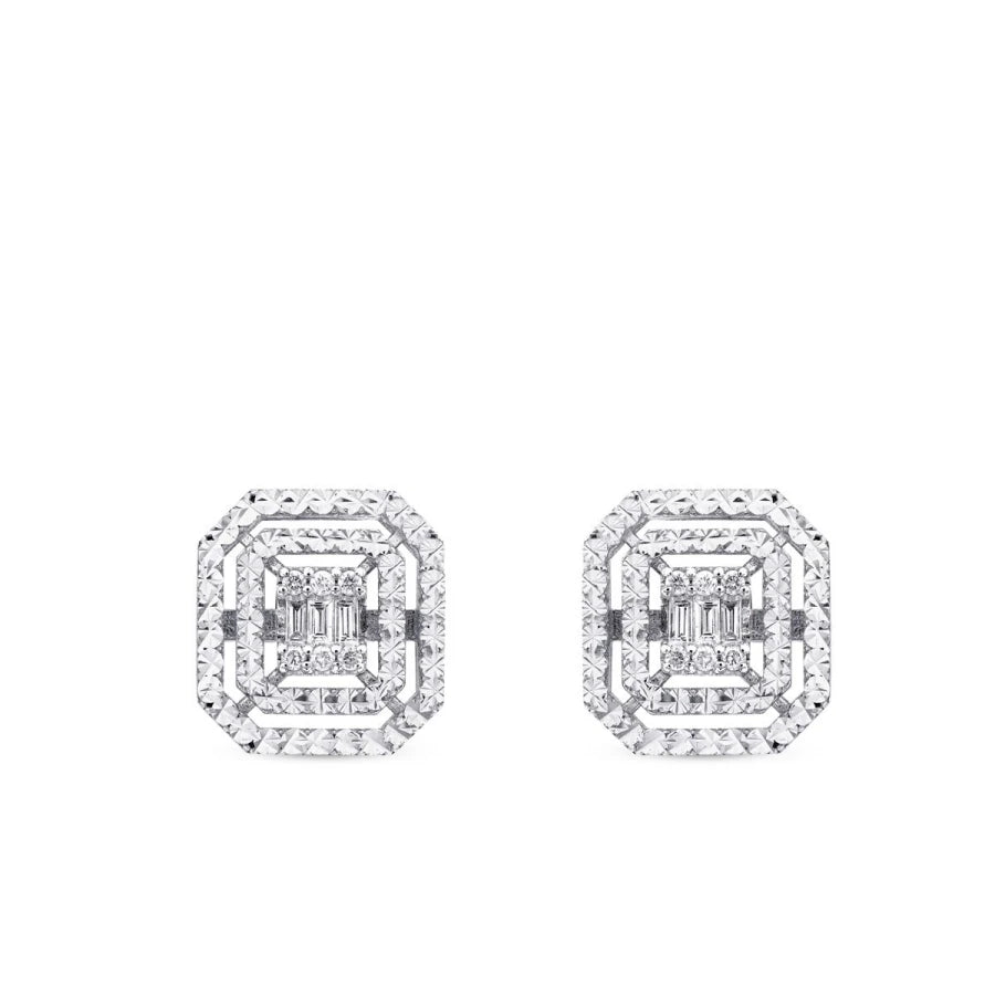0.14 ct. Diamant Baguette Ohrringe