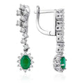 1.52 ct. Diamant Smaragd Ohrringe