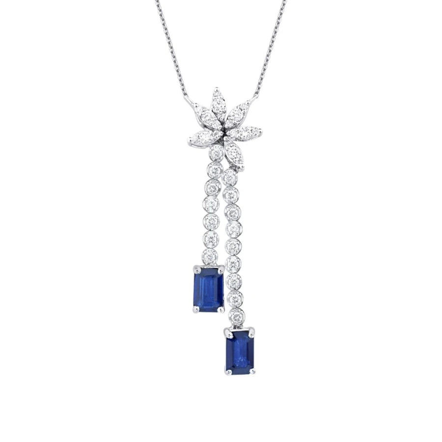 1.45 ct. Diamant Saphir Halskette