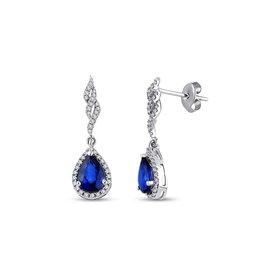 1.76 ct. Diamant Saphir Ohrringe
