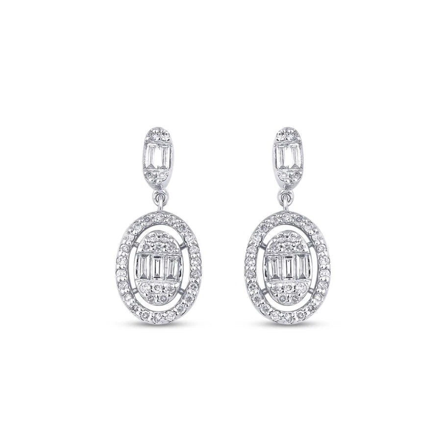 0.42 ct. Diamant Baguette Ohrringe