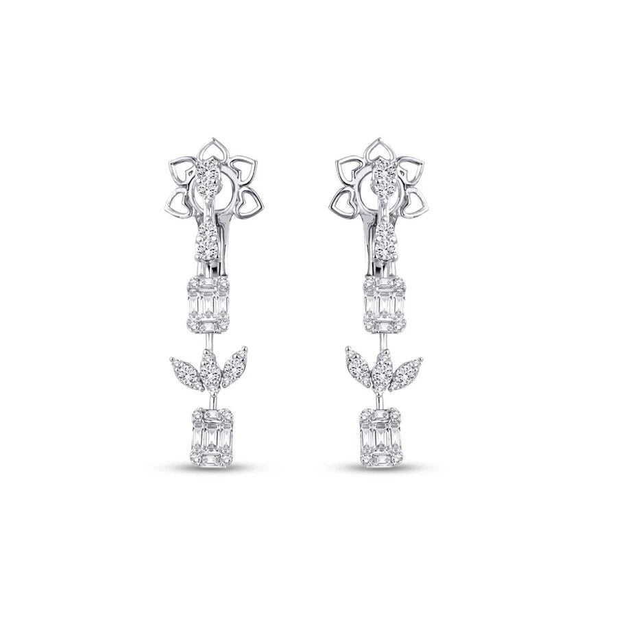 1.58 ct. Diamant Baguette Ohrringe