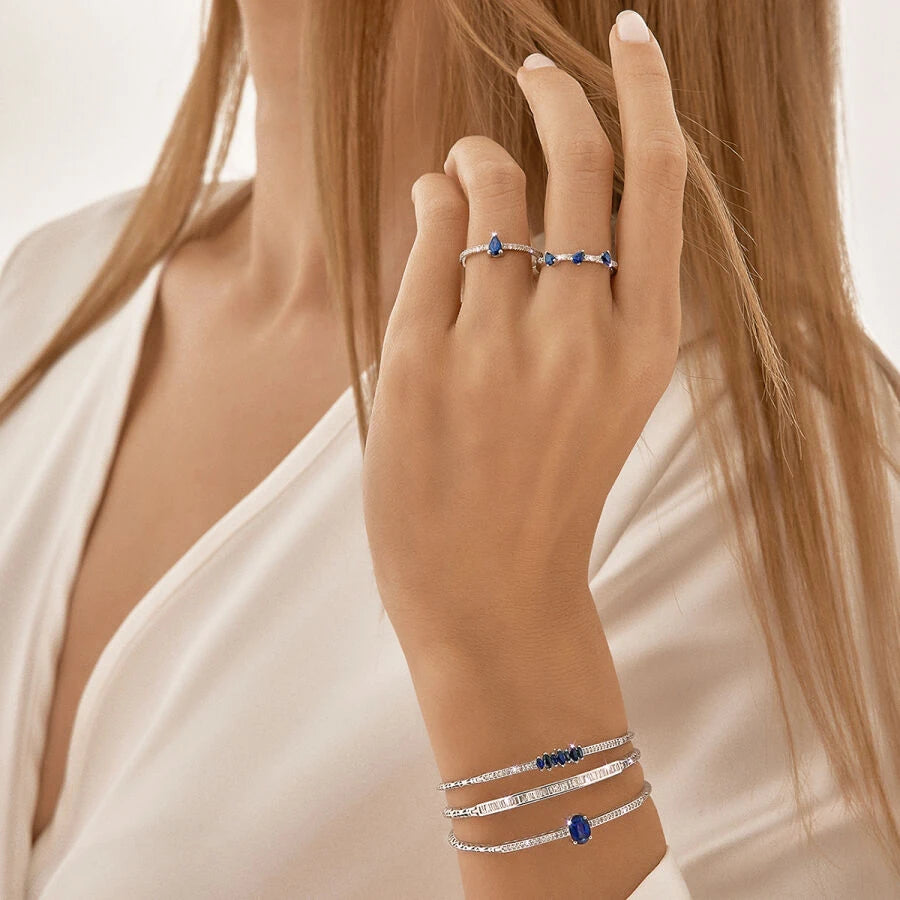 0.46 ct. Diamant Saphir Ring