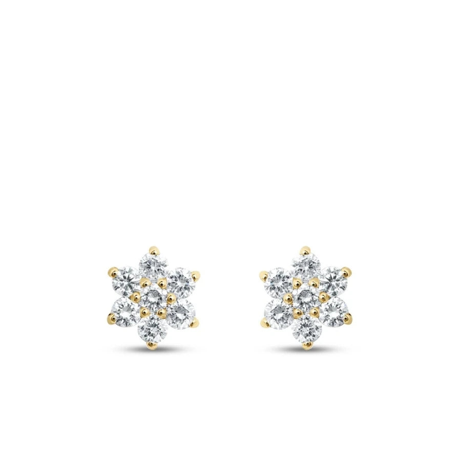0.48 ct. Diamant Blumen Ohrringe