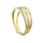 Gold Ring mit Drei Steinen