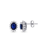 2.13 ct. Diamant Saphir Ohrringe