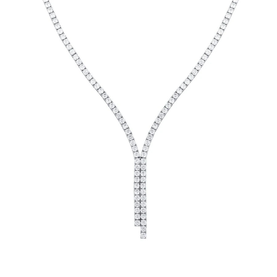 Gold Doppelreihige Halskette mit Steinen