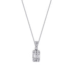 0.16 ct. Diamant Baguette Stein Halskette