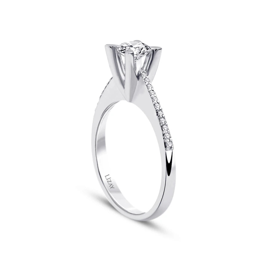 0.61 ct. Diamant Rund Solitär Verlobungsring