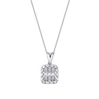 0.19 ct. Diamant Baguette Halskette