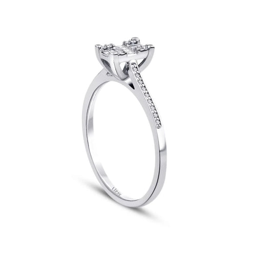 0.13 ct. Diamant Baguette Ring