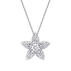 0.16 ct. Diamant Blumen Halskette