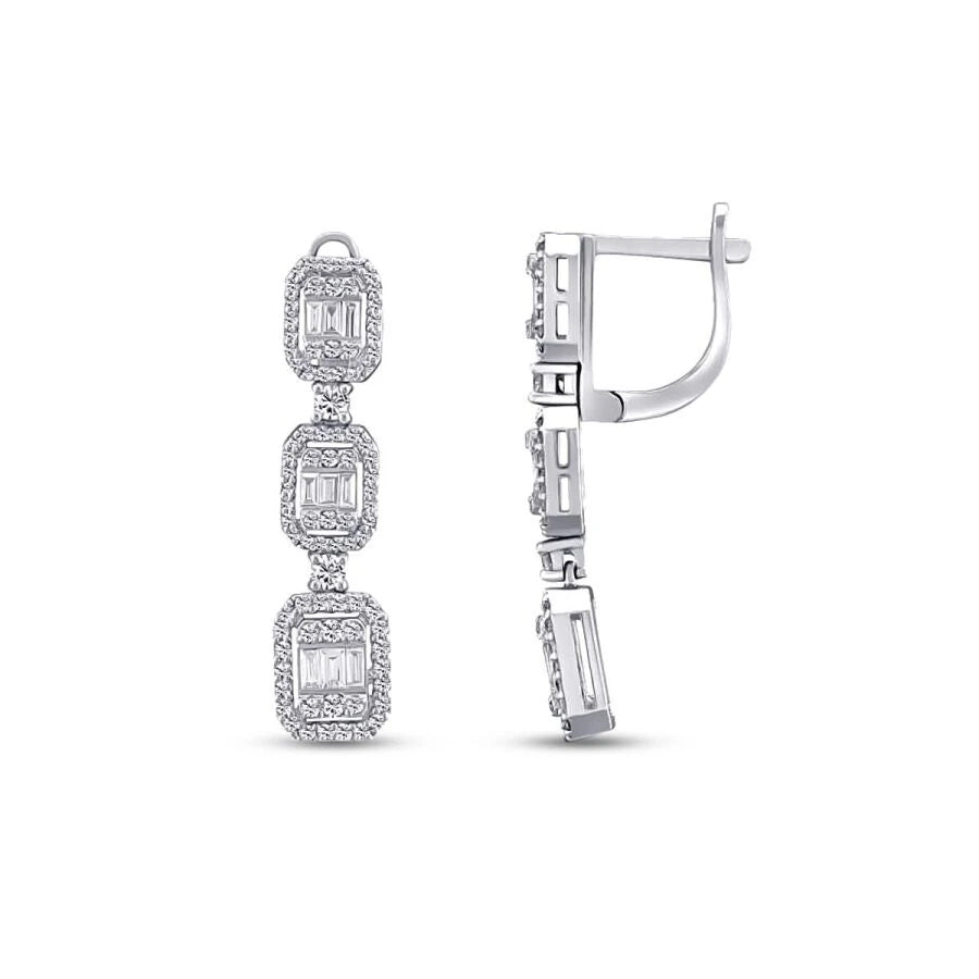 1.13 ct. Diamant Baguette Ohrringe