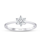 0.25 ct. Diamant Blumen Ring