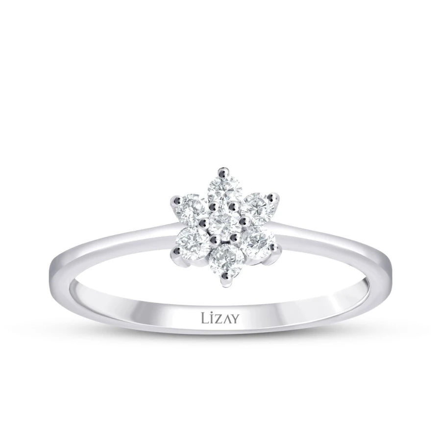 0.25 ct. Diamant Blumen Ring