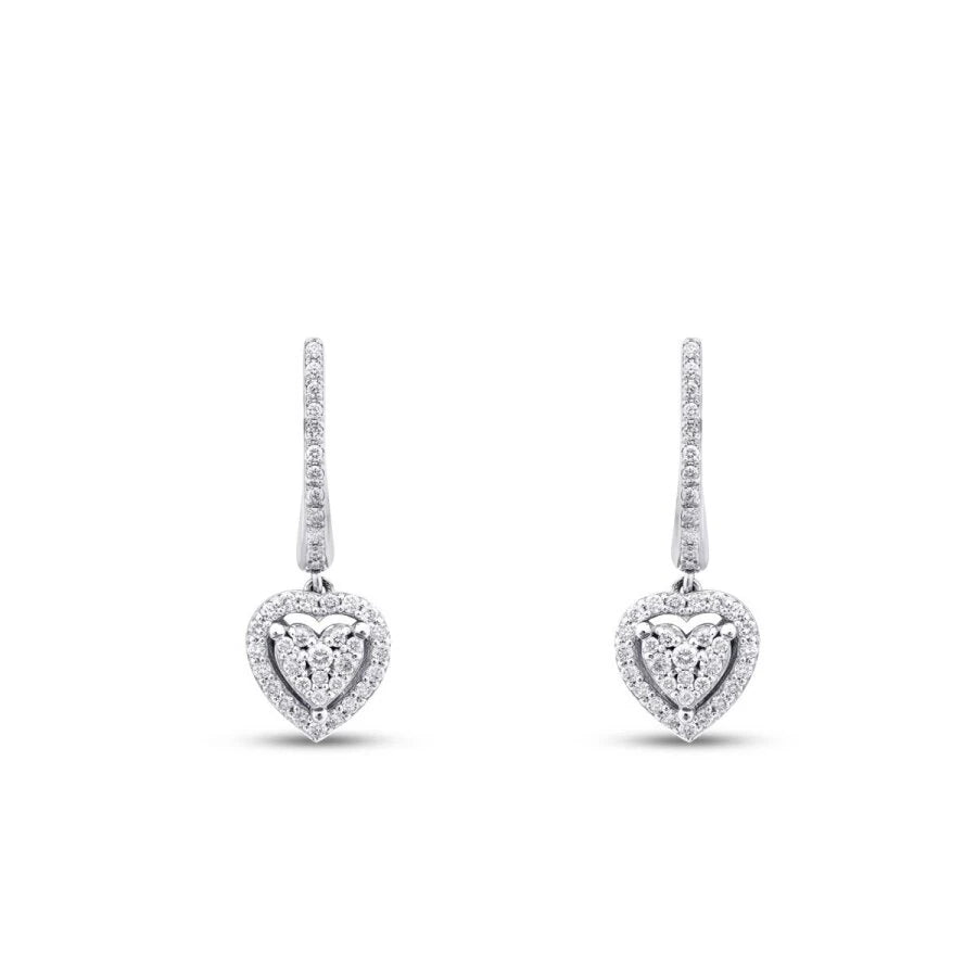 0.58 ct. Diamant Herz Ohrringe