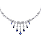 9.87 ct. Diamant Saphir Halskette