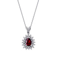 1.03 ct. Diamant Tropfen Rubin Halskette