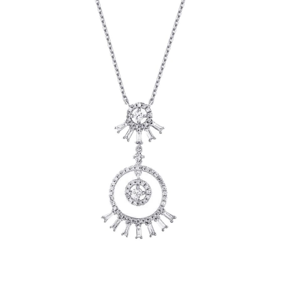 0.63 ct. Diamant Baguette Halskette