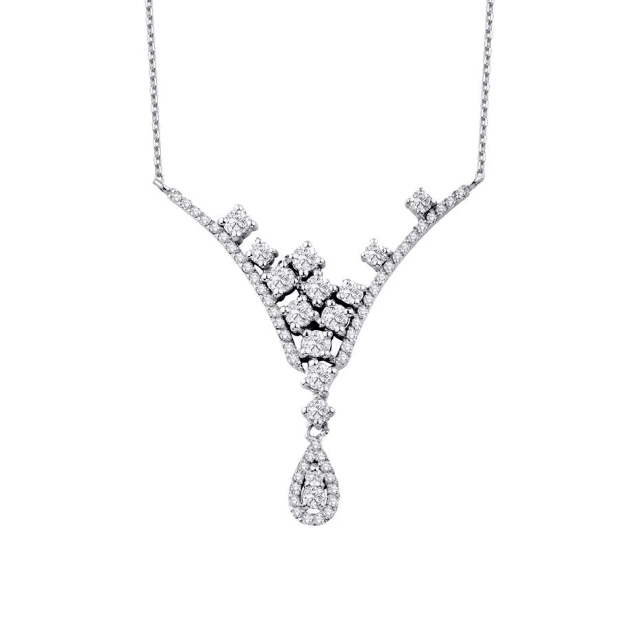0.74 ct. Diamant Tropfen Halskette