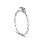 0.04 ct. Diamant Ring mit Twist-Design