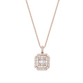 0.89 ct. Diamant Baguette Halskette