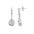 0.37 ct. Diamant Baguette Tropfen Ohrringe