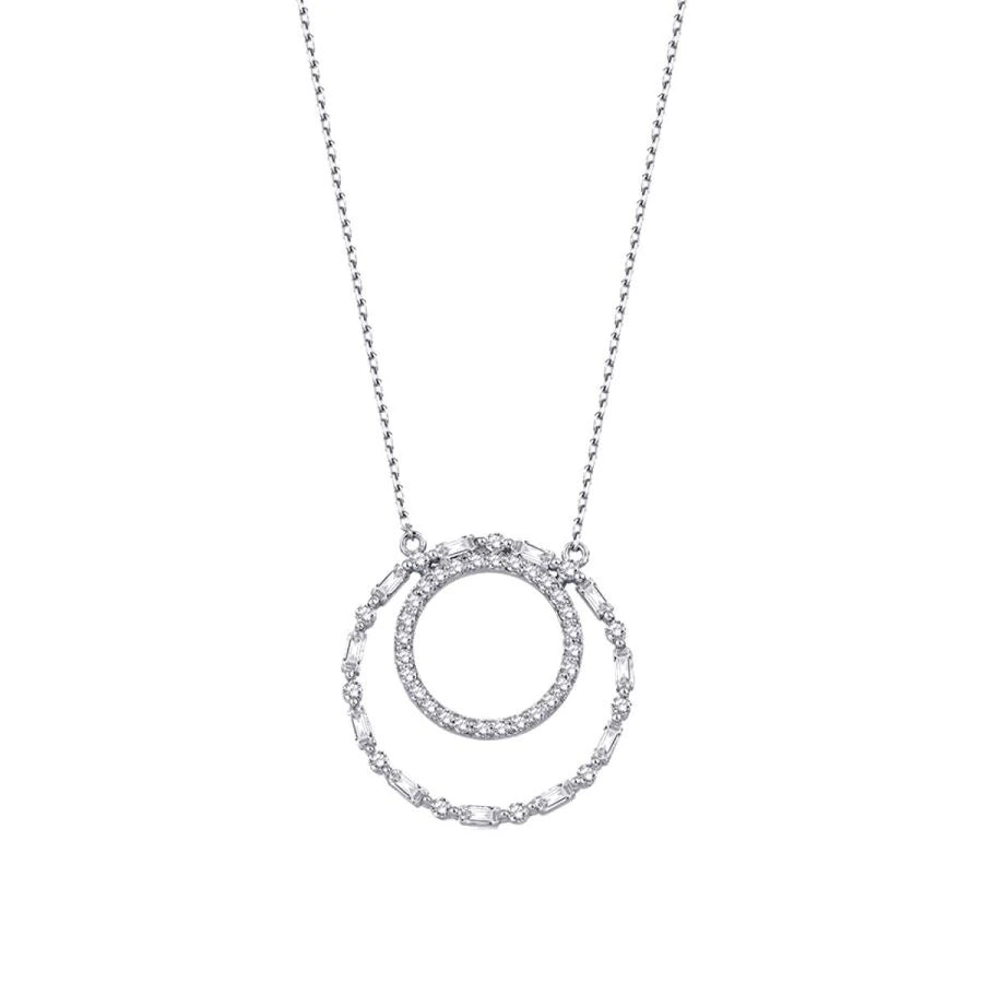 0.66 ct. Diamant Baguette Halskette