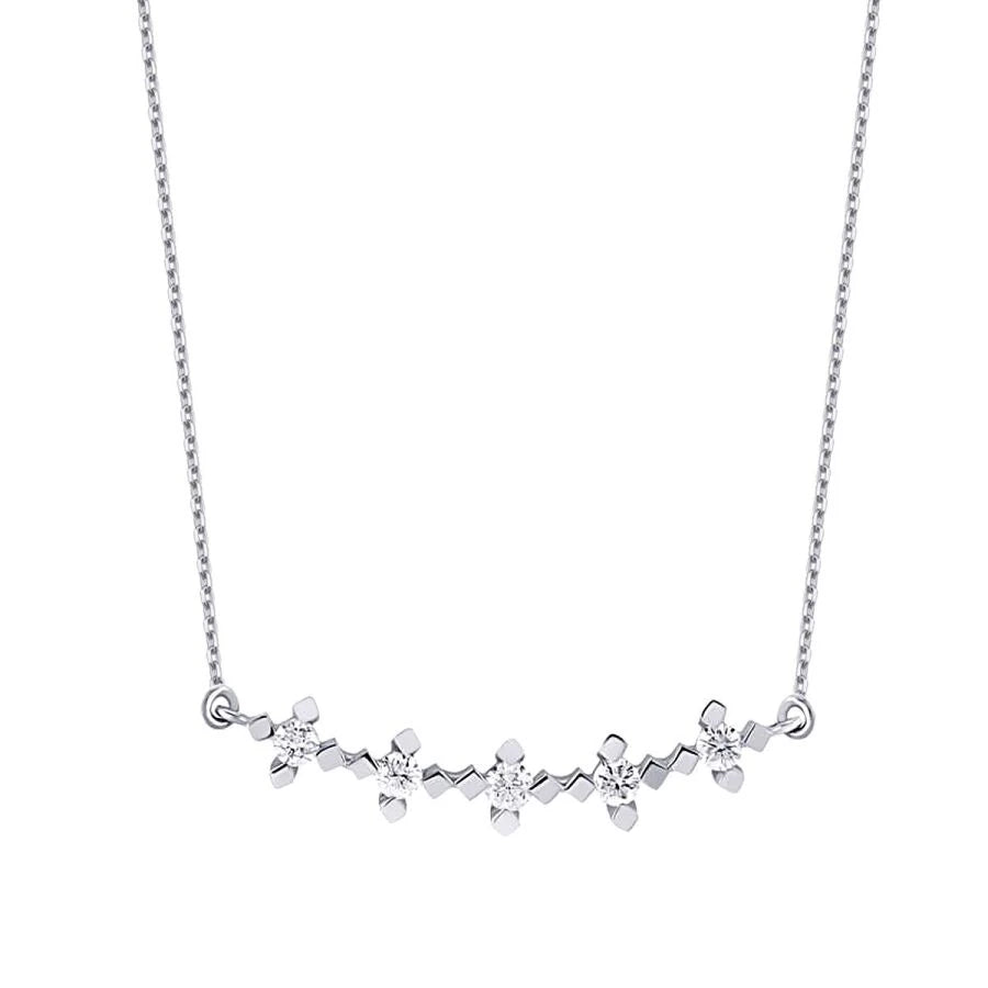 0.36 ct. Diamant Fünf-Stein Halskette