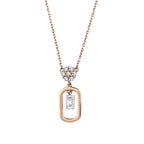 0.27 ct. Diamant Baguette Trend Halskette