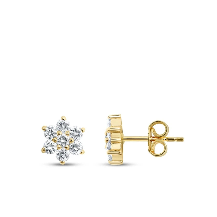 0.97 Karat Diamant Blume Set
