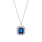 6.04 ct. Diamant Saphir Halskette