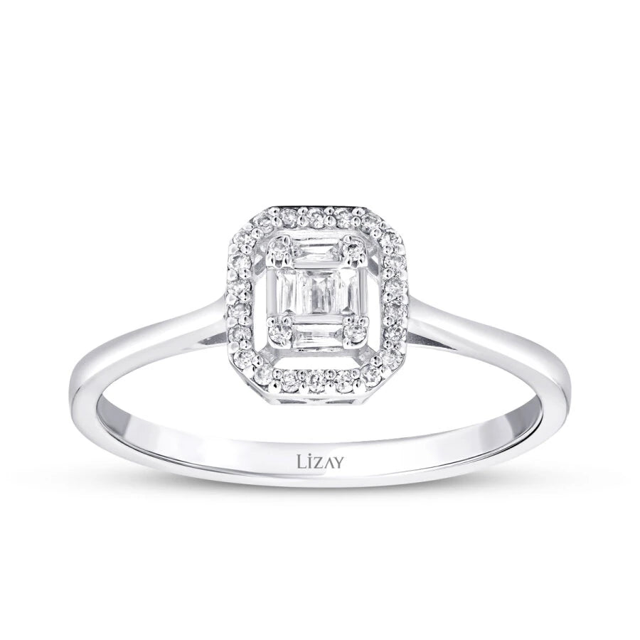 0.14 ct. Diamant Baguette Ring