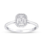 0.14 ct. Diamant Baguette Ring