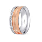 Roségold Zweifarbiger Ehering