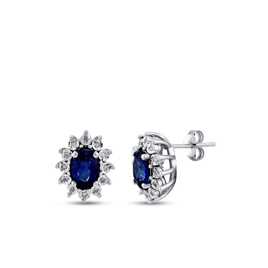 1.21 ct. Diamant Saphir Ohrringe