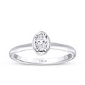 0.26 ct. Diamant Ovale Solitär Verlobungsring