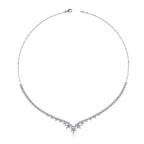 Gold Tennis Halskette mit Blumenmotiv