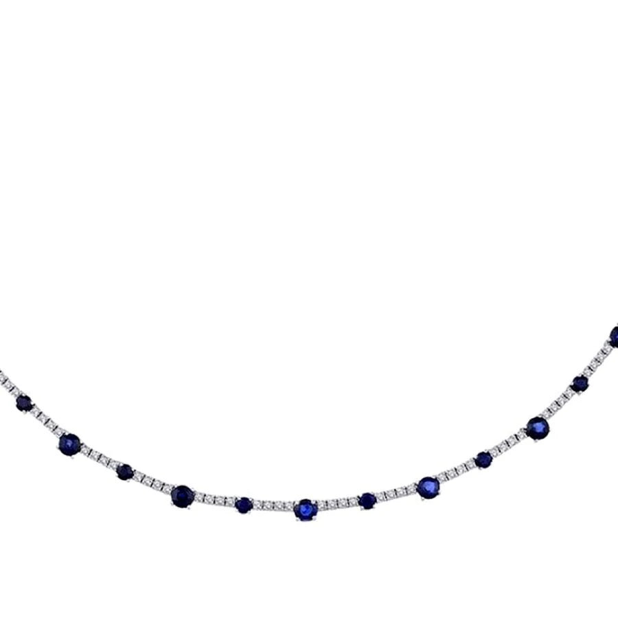 5.66 ct. Diamant Saphir Halskette