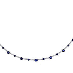 5.66 ct. Diamant Saphir Halskette