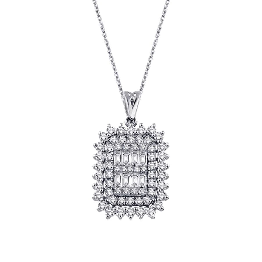 0.63 ct. Diamant Baguette Halskette