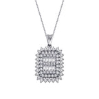 0.63 ct. Diamant Baguette Halskette