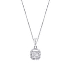 0.16 ct. Diamant Baguette Stein Halskette
