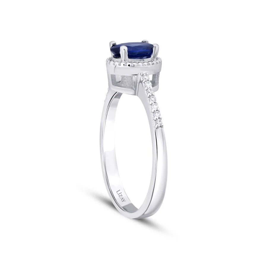 1.15 ct. Diamant Saphir Ring