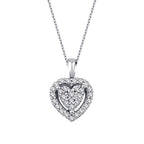 0.22 ct. Diamant Herz Halskette