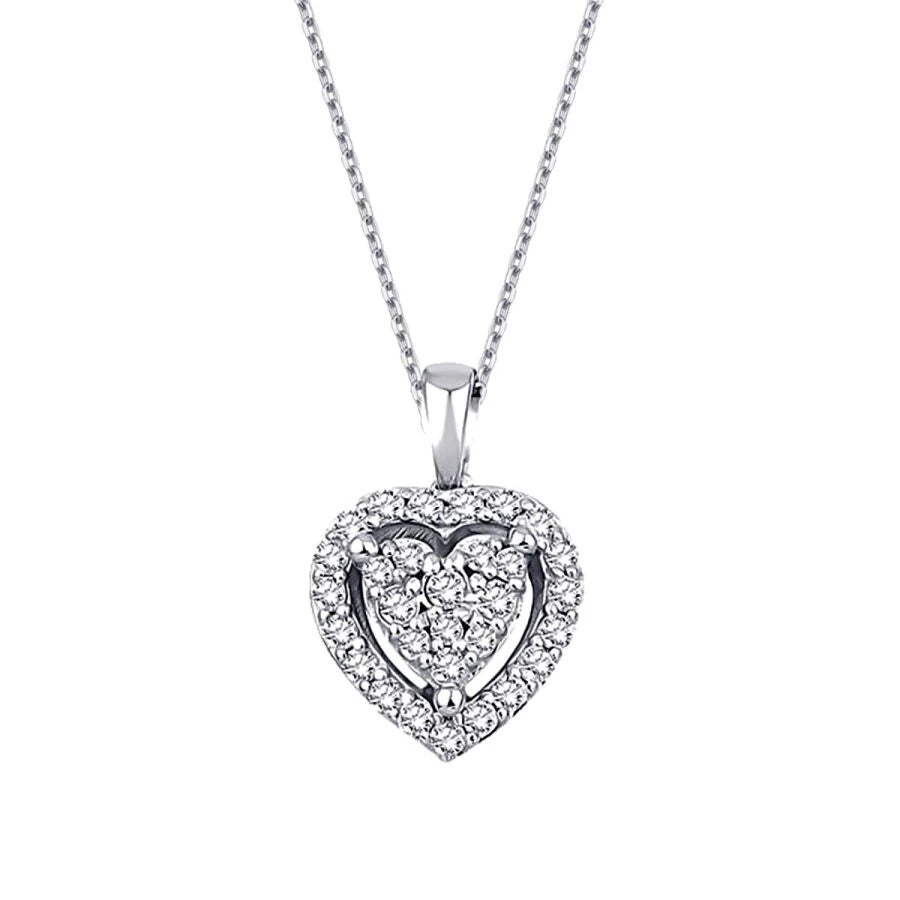 0.22 ct. Diamant Herz Halskette