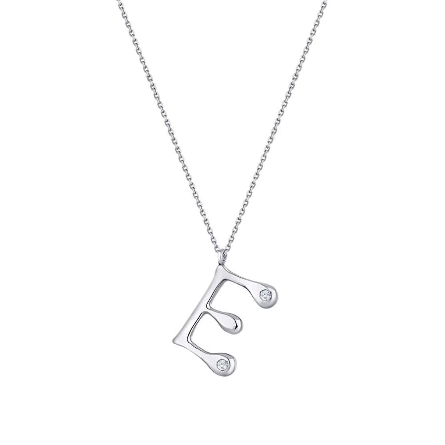 0.04 ct. Diamant E-Buchstabe Halskette