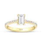0.65 ct. Diamant Smaragd Schliff Solitär Verlobungsring
