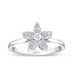 0.66 Karat Diamant Blume Set
