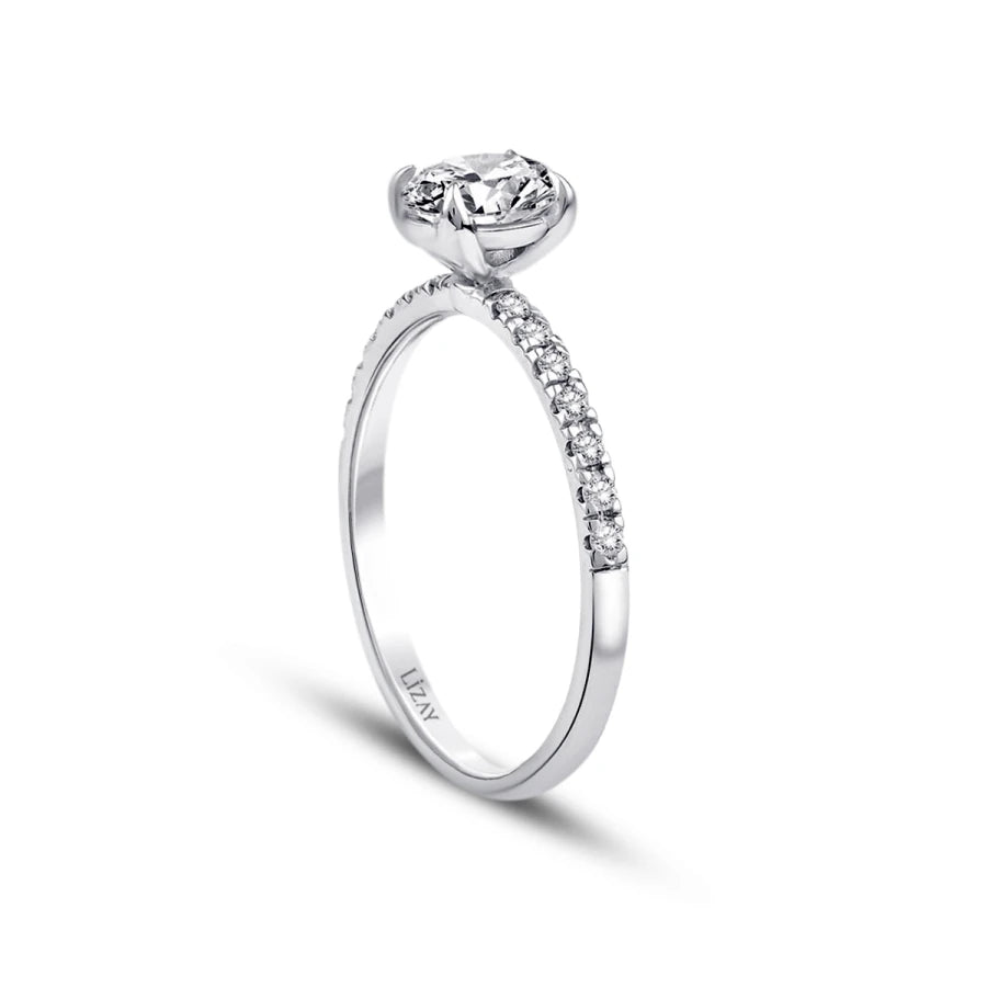 0.85 ct. Diamant Ovale Solitär Verlobungsring